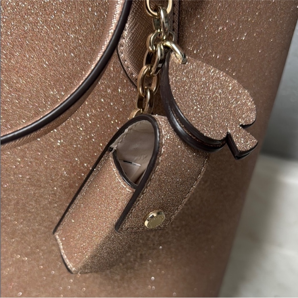 Kate Spade Gold Glitter Keychain